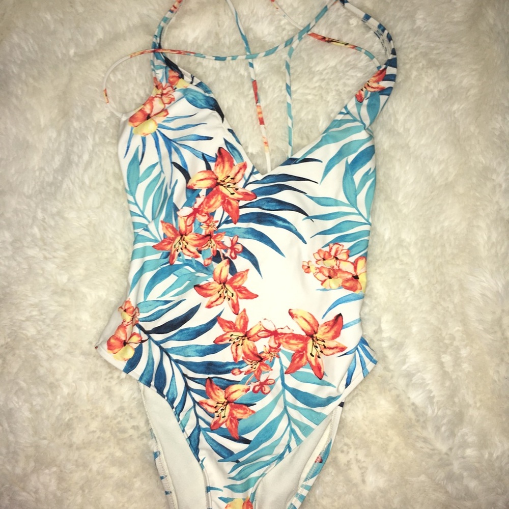 Cute white one piece bathing suit